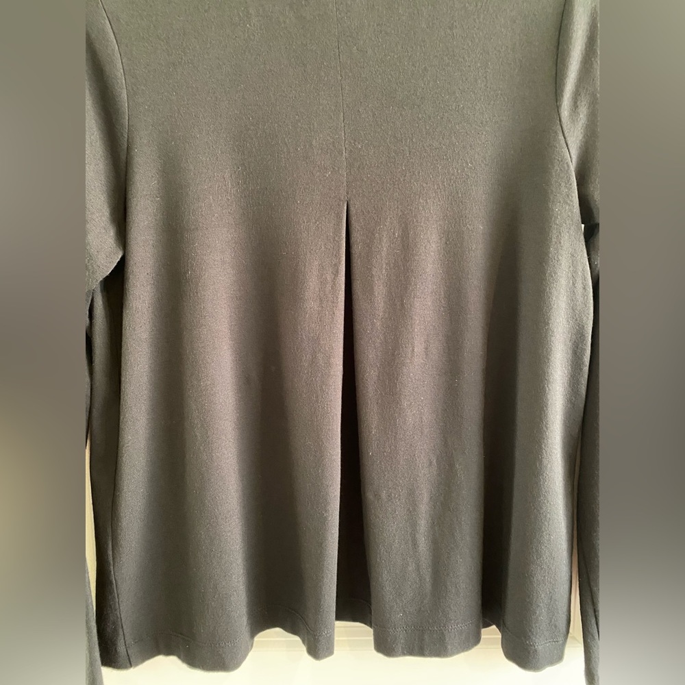 J. Jill Wearever Collection Open Front Jersey Knit Cardigan Black Drapey XSP - Picture 11 of 16